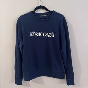Men’s Roberto Cavalli Navy Blue Sweatshirt